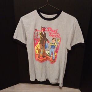 Steven Rhodes ringer graphic t shirt, size M